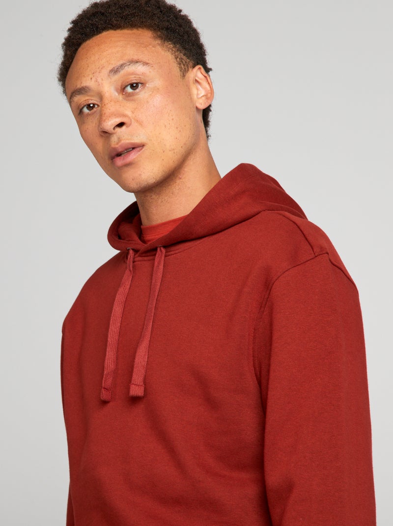 Effen hoodie ORANJE - Kiabi