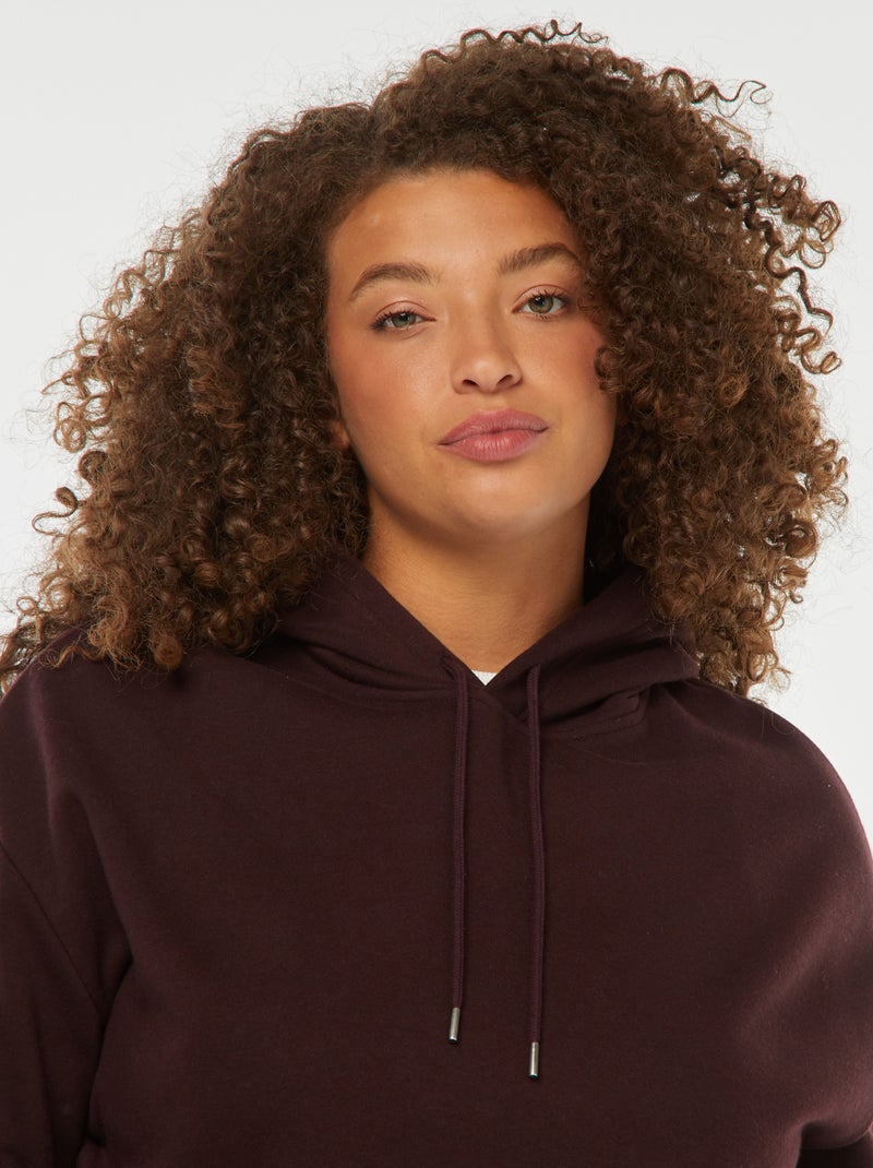 Effen hoodie Paars - Kiabi