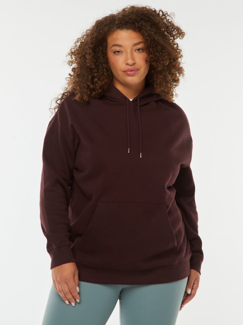 Effen hoodie Paars - Kiabi