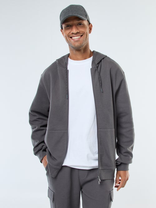 Effen hoodie van piquétricot - Kiabi