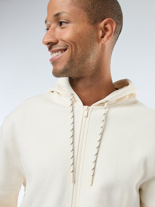 Effen hoodie van piquétricot - Kiabi