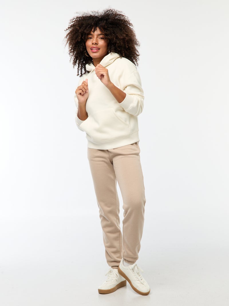 Effen hoodie Wit - Kiabi