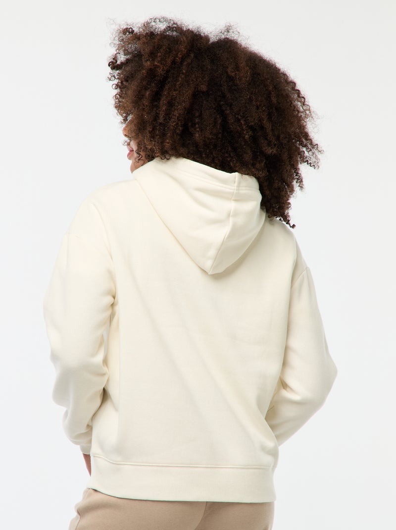 Effen hoodie Wit - Kiabi