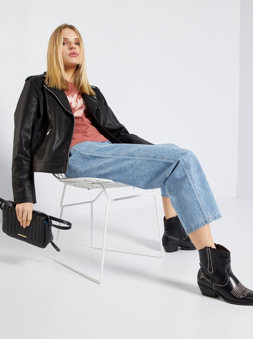 Effen jack van imitatieleer - Kiabi Effen jack van imitatieleer - Kiabi