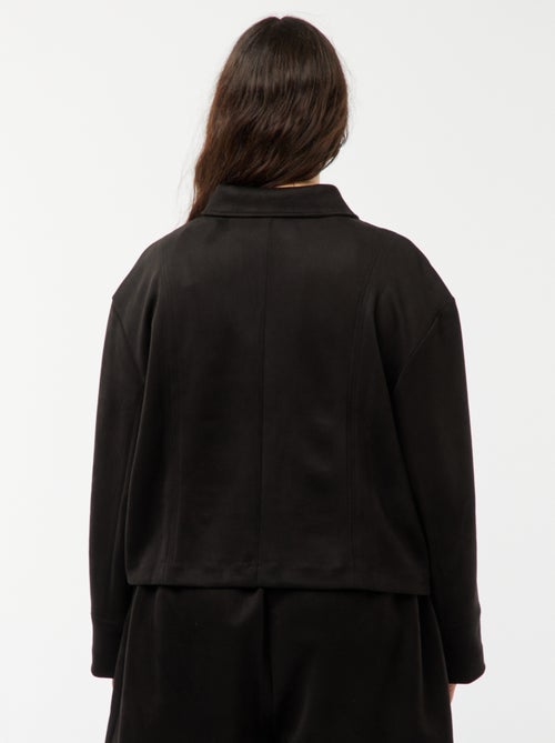 Effen jasje van suèdine met knoopsluiting - Kiabi