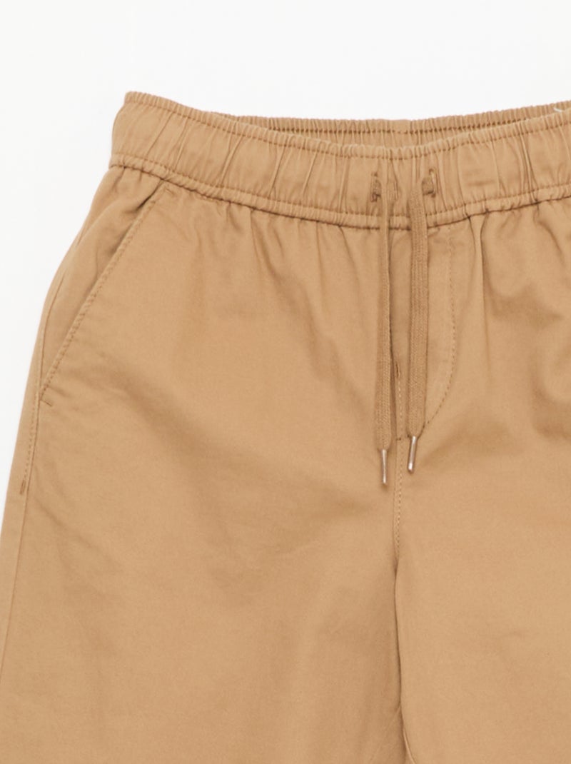 Effen jogger met boorden Biege - Kiabi