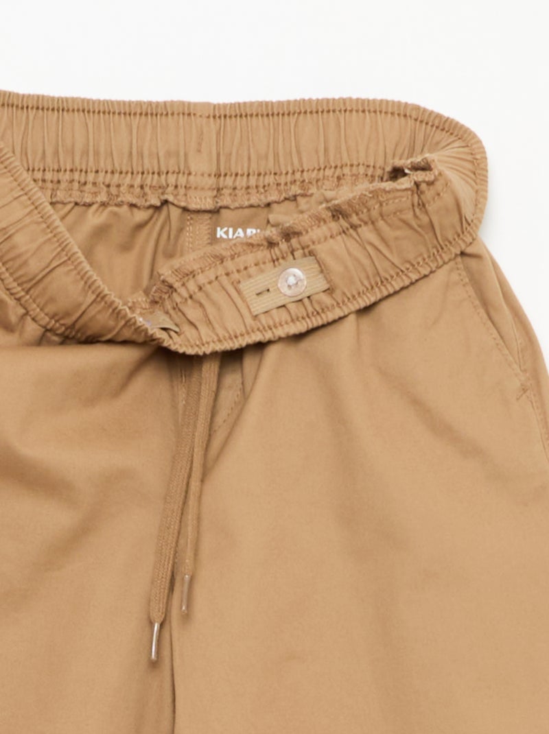 Effen jogger met boorden Biege - Kiabi