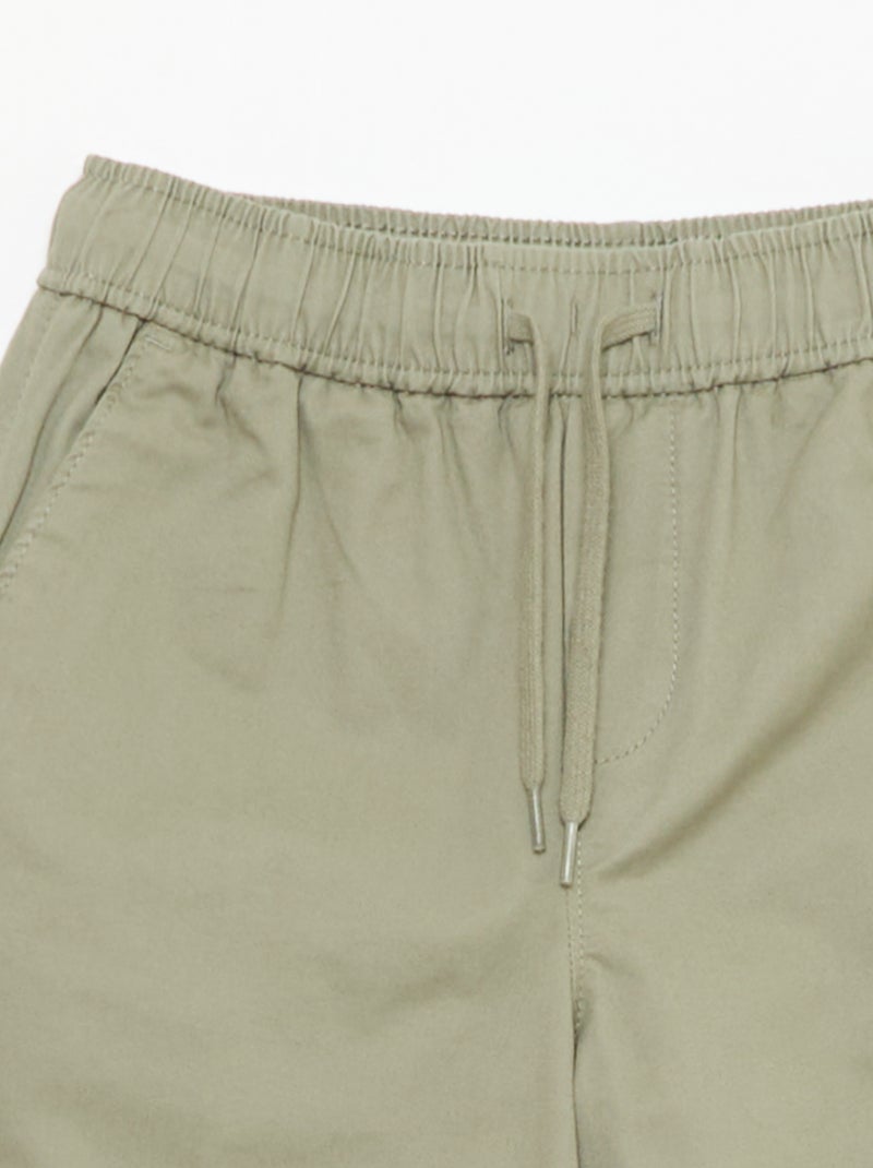 Effen jogger met boorden Groen - Kiabi