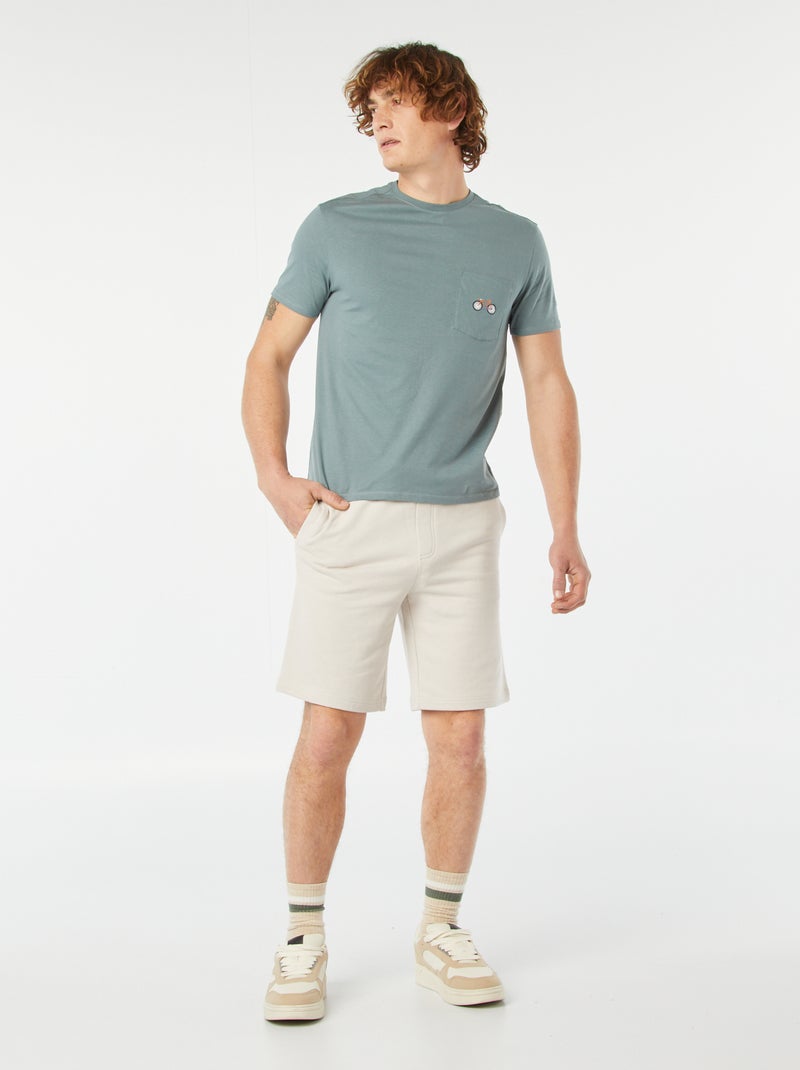 Effen joggingbermuda GRIJS - Kiabi