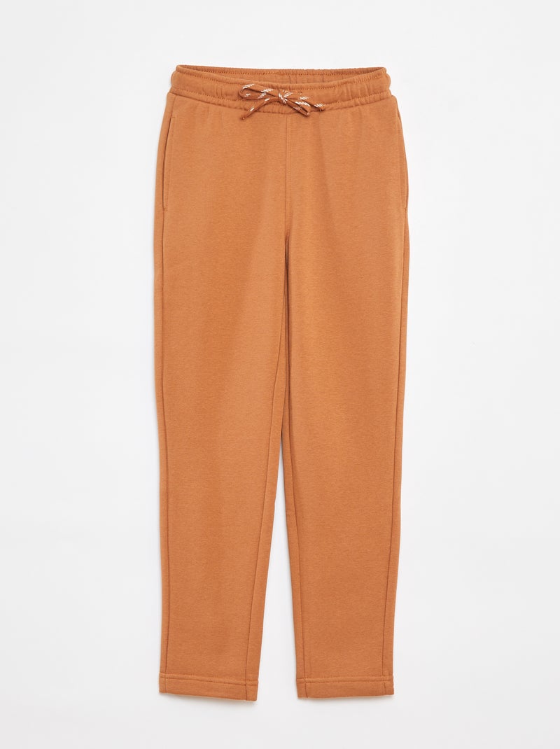 Effen joggingbroek - Nauwsluitend model Bruin - Kiabi