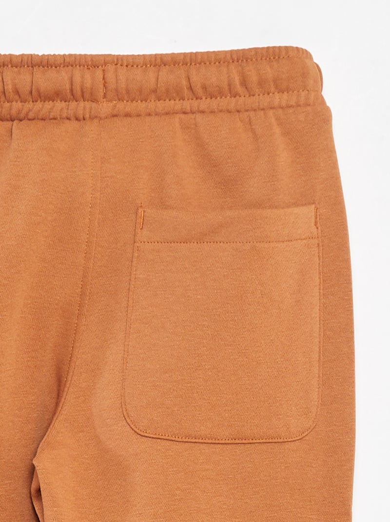 Effen joggingbroek - Nauwsluitend model Bruin - Kiabi