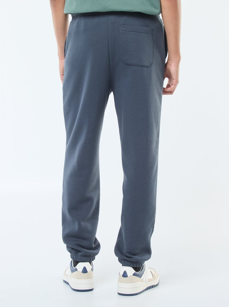 Effen joggingbroek met aantrekkoordje in de tailleband Blauw - Kiabi