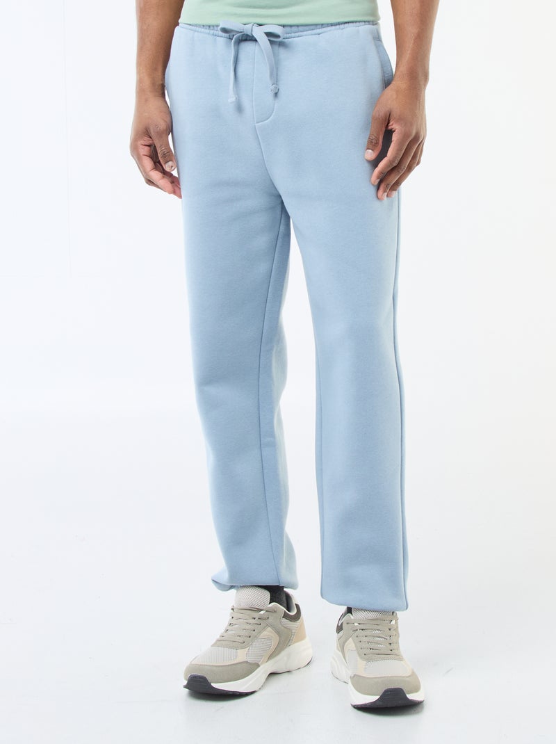Effen joggingbroek met aantrekkoordje in de tailleband Blauw - Kiabi
