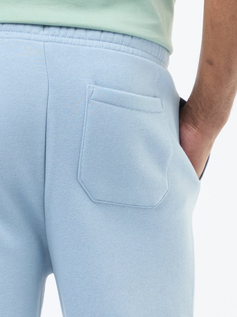 Effen joggingbroek met aantrekkoordje in de tailleband Blauw - Kiabi