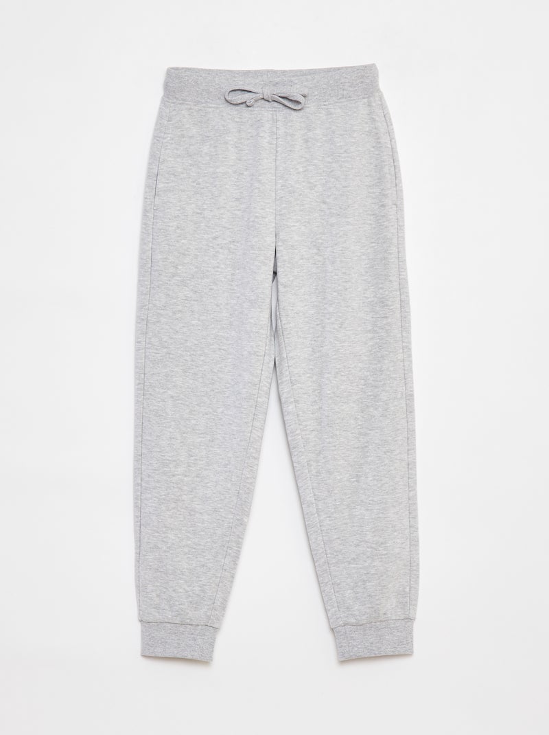 Effen joggingbroek met elastische taille Grijs - Kiabi