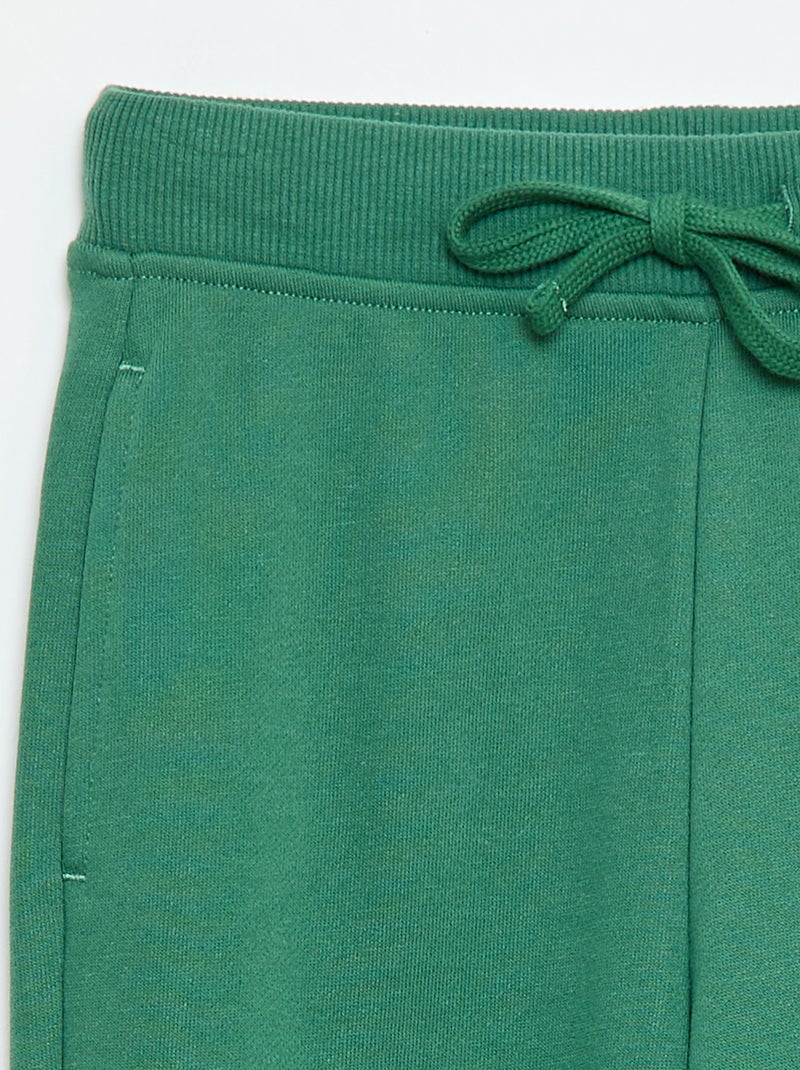 Effen joggingbroek met elastische taille Groen - Kiabi