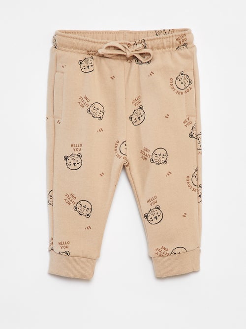 Effen joggingbroek met elastische tailleband - Kiabi