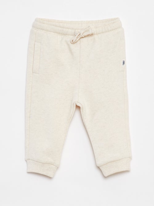 Effen joggingbroek met elastische tailleband - Kiabi