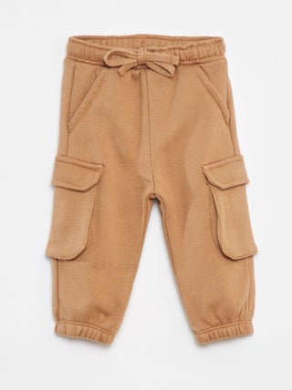 Effen joggingbroek met grote zakken