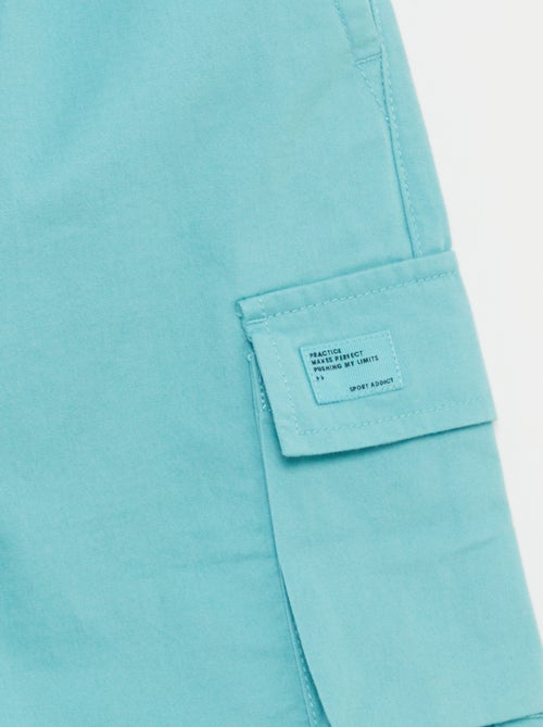 Effen joggingbroek met zakken met klepje - Kiabi