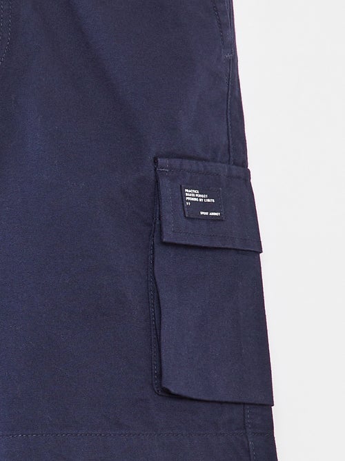 Effen joggingbroek met zakken met klepje - Kiabi