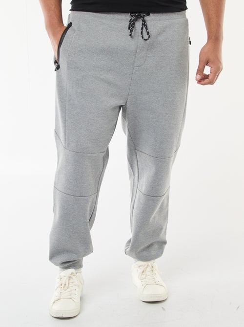 Effen joggingbroek van katoenen piquétricot - Kiabi