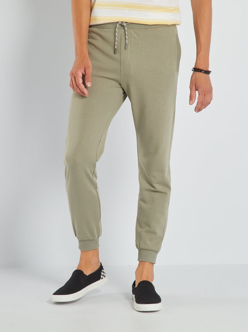 Effen joggingbroek van sweatstof grijs - Kiabi