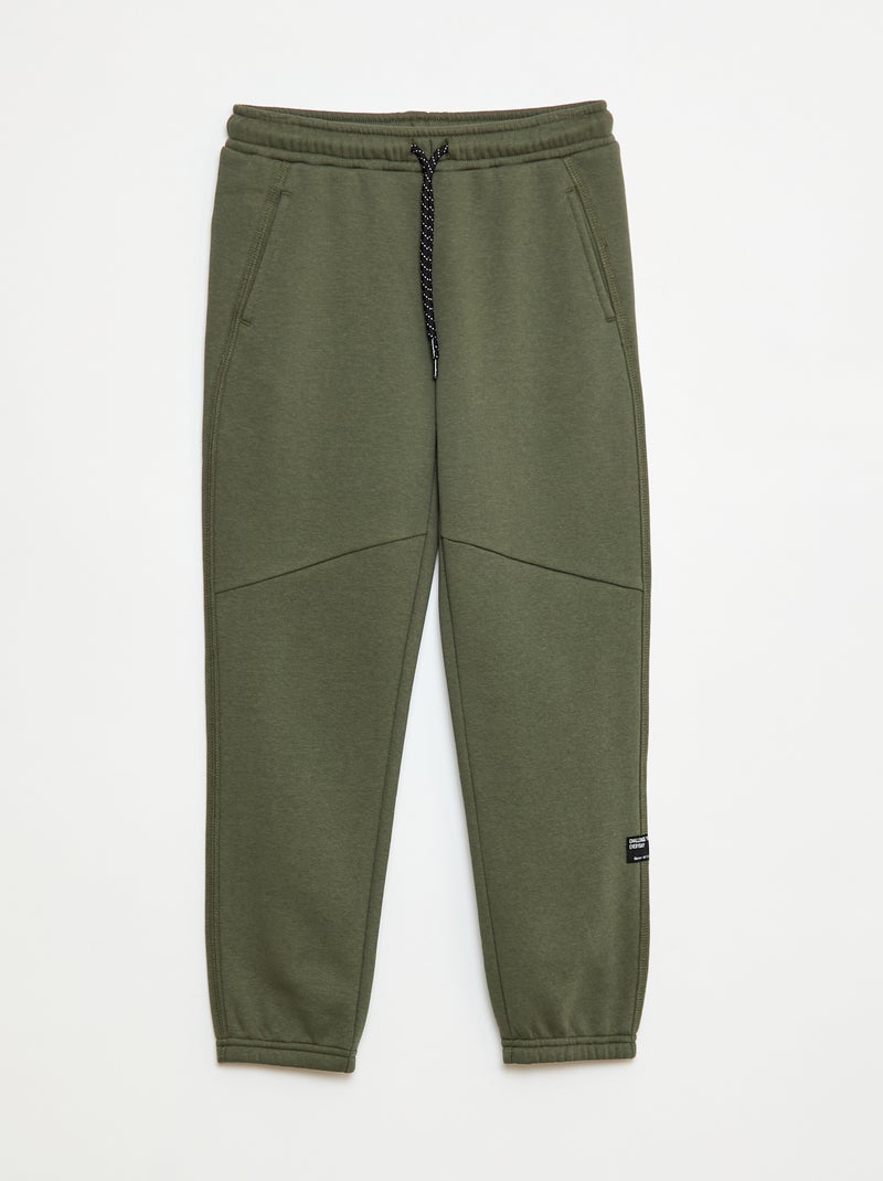 Effen joggingbroek van sweatstof Groen - Kiabi