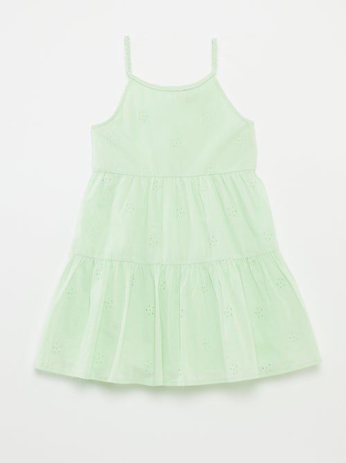 Effen jurk met gevlochten bandjes - Kiabi