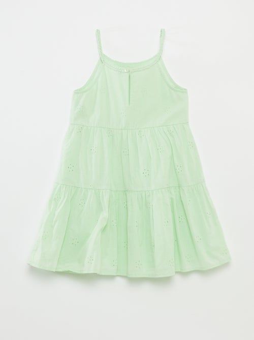 Effen jurk met gevlochten bandjes - Kiabi