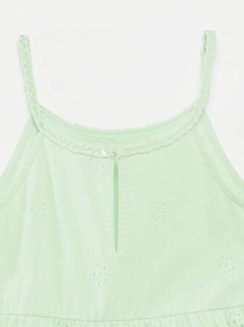 Effen jurk met gevlochten bandjes - Kiabi