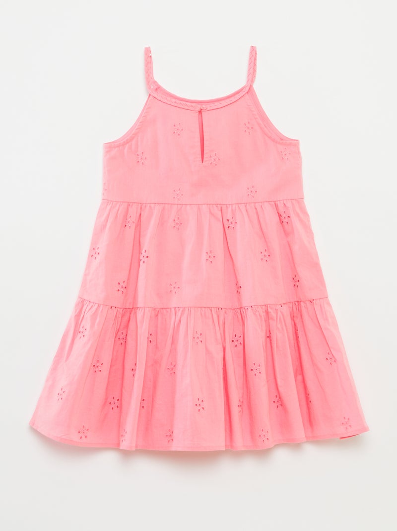 Effen jurk met gevlochten bandjes Rose - Kiabi