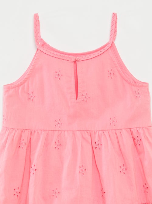 Effen jurk met gevlochten bandjes - Kiabi