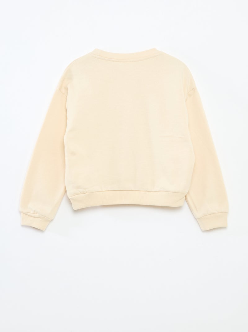 Effen, katoenen Bluey-sweater Wit - Kiabi