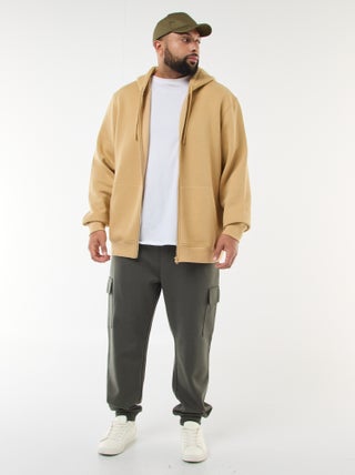 Effen, katoenen broek met toelopende pijpen