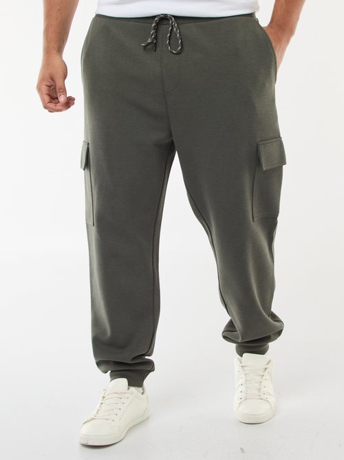 Effen, katoenen broek met toelopende pijpen - Kiabi