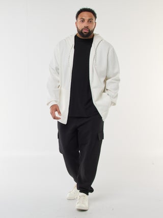 Effen, katoenen broek met toelopende pijpen