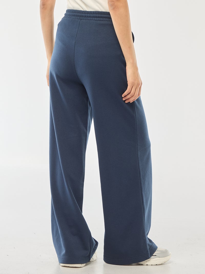 Effen katoenen joggingbroek Blauw - Kiabi