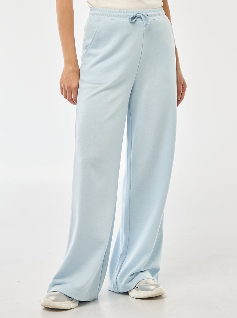 Effen katoenen joggingbroek Blauw - Kiabi