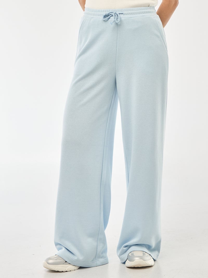 Effen katoenen joggingbroek Blauw - Kiabi