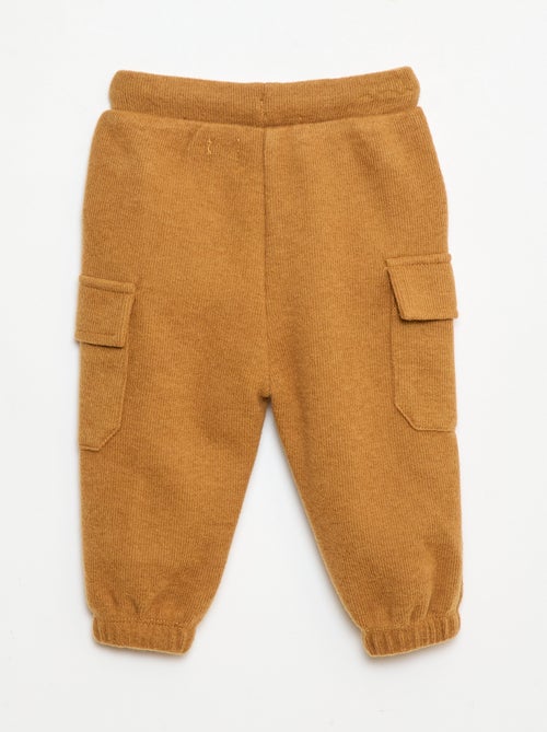 Effen katoenen joggingbroek van ribstof - Kiabi