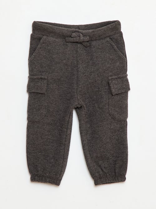 Effen katoenen joggingbroek van ribstof - Kiabi