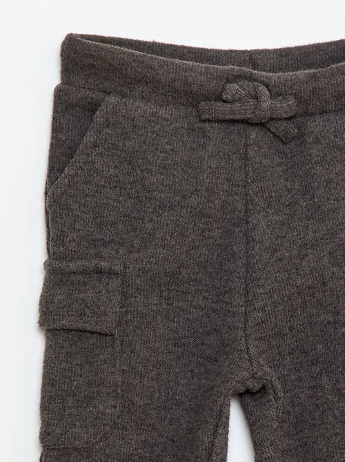 Effen katoenen joggingbroek van ribstof - Kiabi