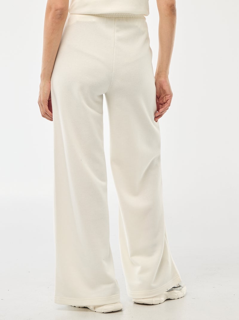 Effen katoenen joggingbroek Wit - Kiabi