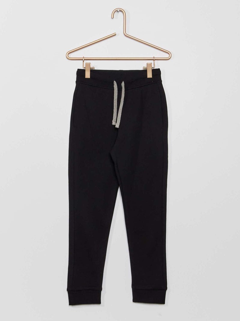 Effen, katoenen joggingbroek zwart - Kiabi