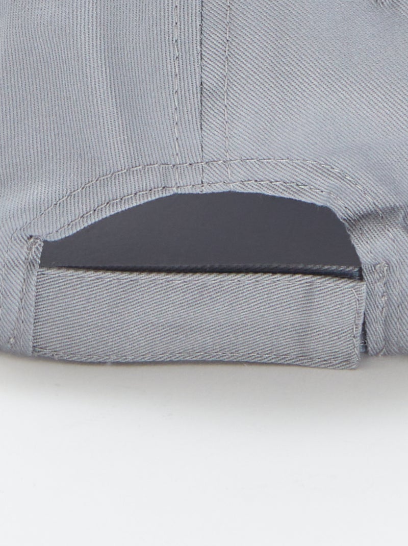 Effen katoenen pet GRIJS - Kiabi