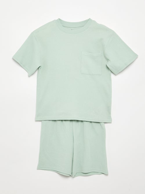Effen katoenen pyjamaset - Kiabi