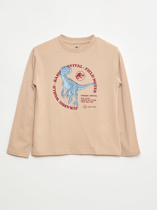 Effen katoenen T-shirt 'Jurassic World' - Kiabi