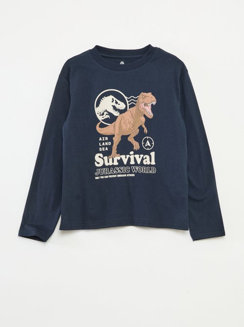 Effen katoenen T-shirt 'Jurassic World' - Kiabi