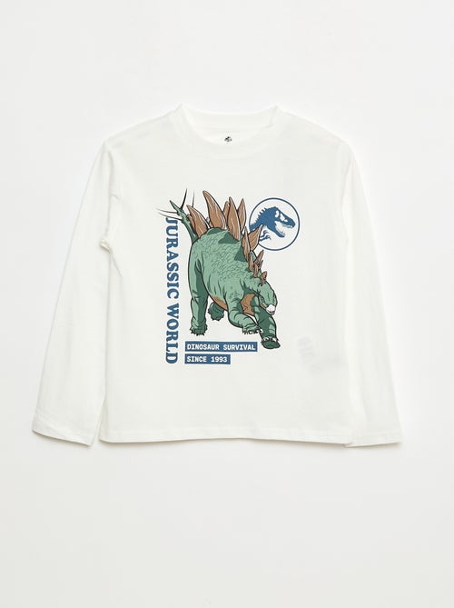 Effen katoenen T-shirt 'Jurassic World' - Kiabi